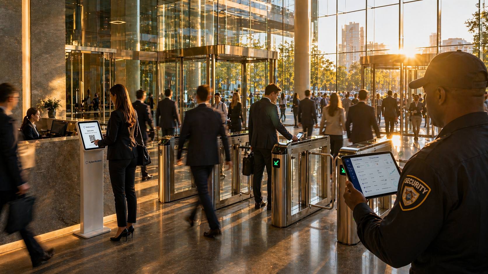 KyberAccess visitor management platform in action
